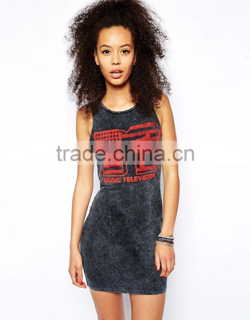 Mini Bodycon Dress with MTV Print