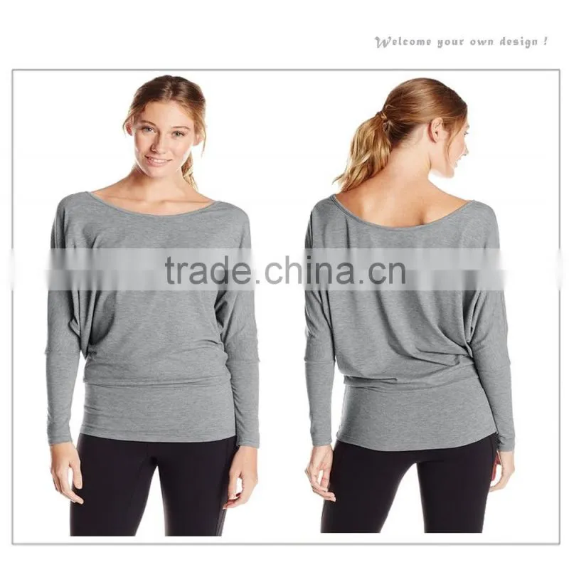 crew neck plain shirt for women latest design sweatshirt