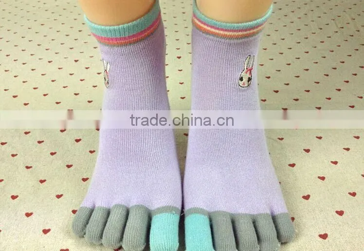 Fashion Cute Girls Funny Five Toe Socks