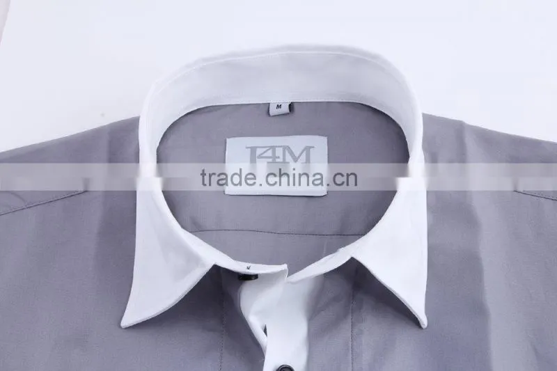 100% cotton contrast color dress shirts