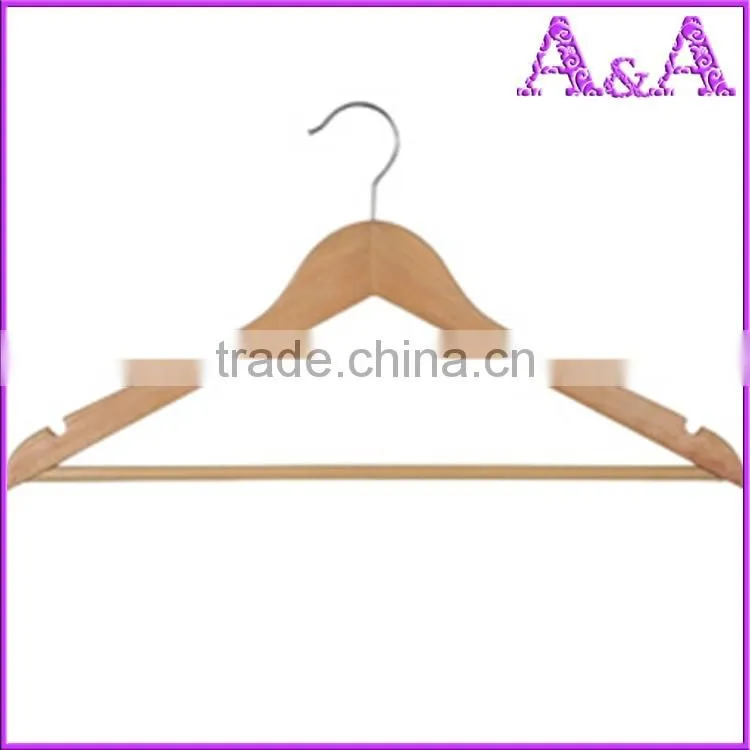 Wooden clothes hanger