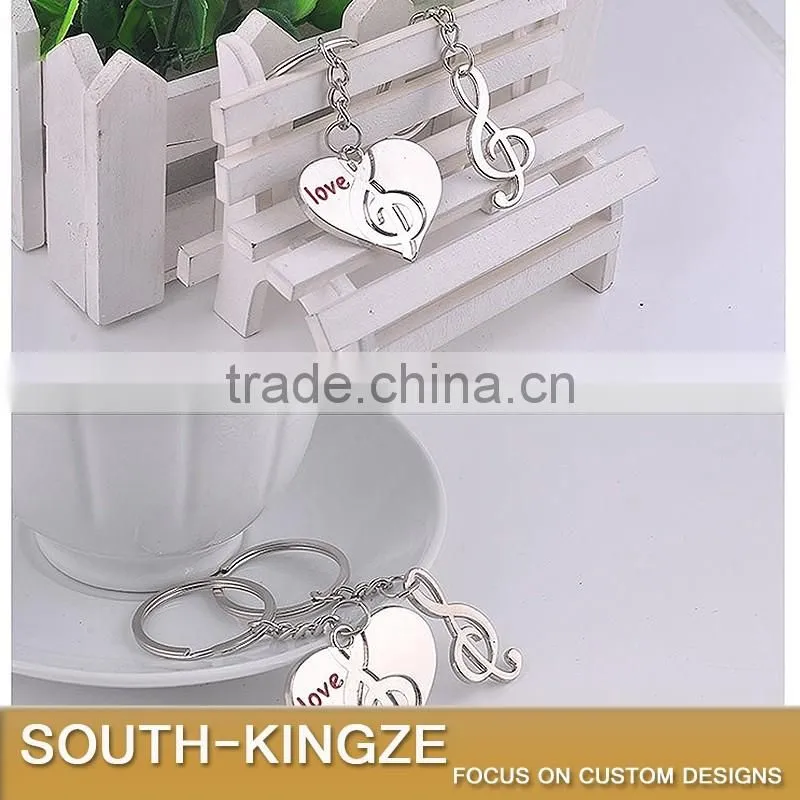 Lover Music Note Hearts Keychain