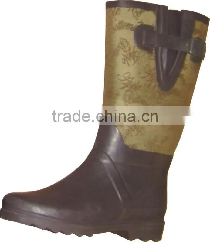 Ladies Hot selling Neoprene Garden Boots/Top quality knee boots
