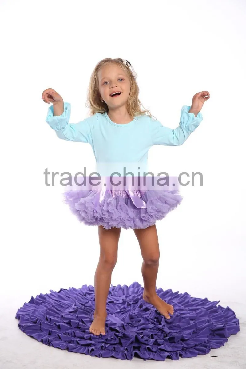 Latest kid girl clothes tulle skirt fashion star design children puffy tulle skirt
