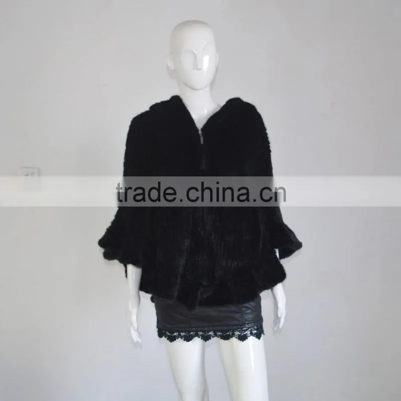 SJ467 2017 Newest Winter High Quality Cape Cape Mink Fur Coat Poncho for Women