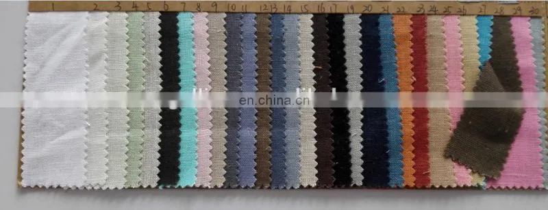 100% pure linen stone washed fabrics in many colors for clothes