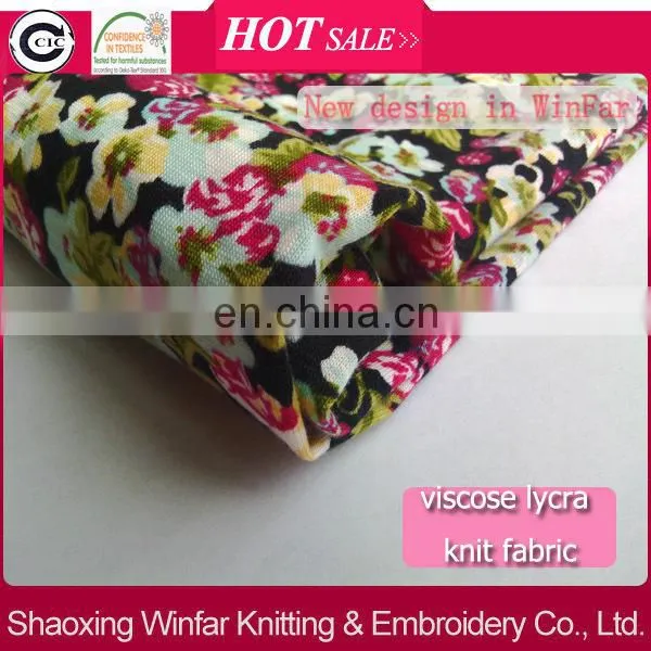 Winfar Textile Cute Pattern Small Flower Printed Viscose Rayon Challie Kid's Garments Fabric