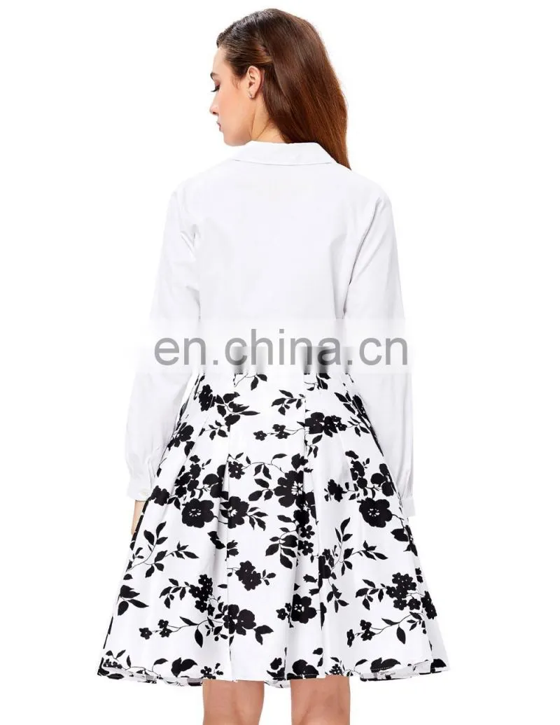 Grace Karin Occident Vintage Retro 50s Floral Pattern Cotton Skirt CL008925-9
