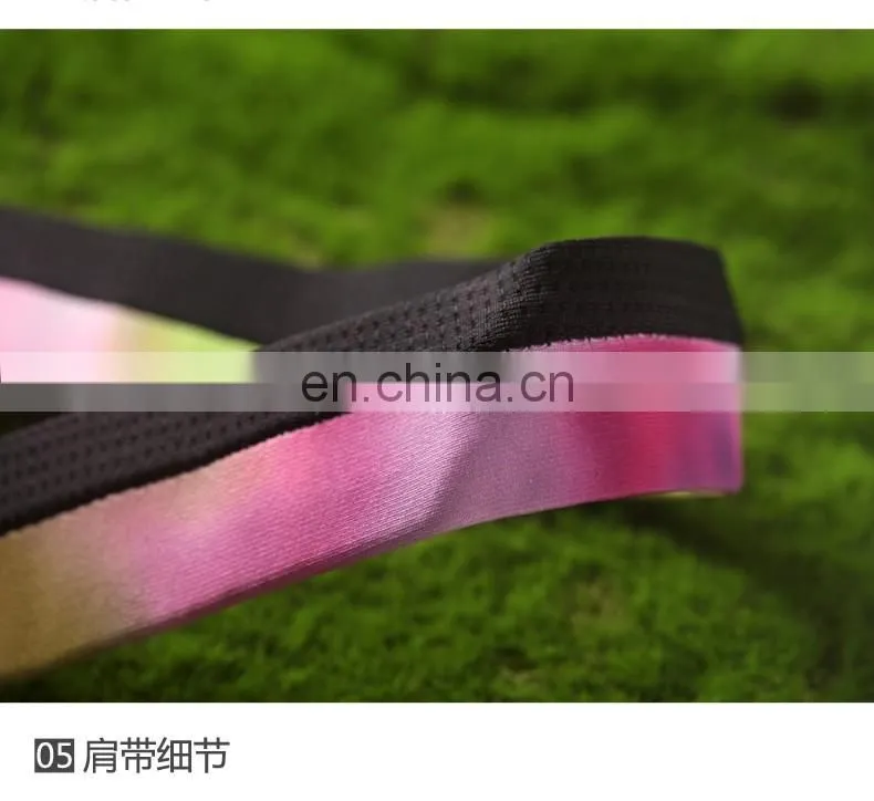 Wholesale Spandex / Lycra Fitness Clothing Women Printed Sports Bra#S150039
