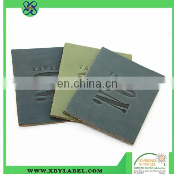 Metal leather patch / brown leather patches for clothing