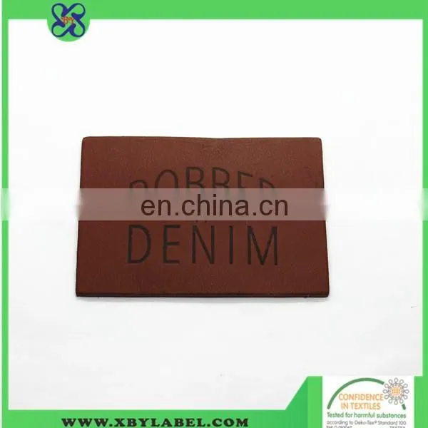 Embossed clothing label leather logo label