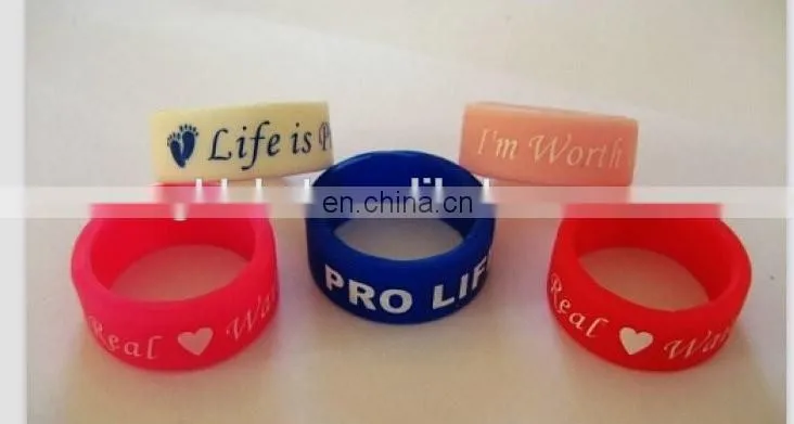 cheap custom imprited silicone thumb ring