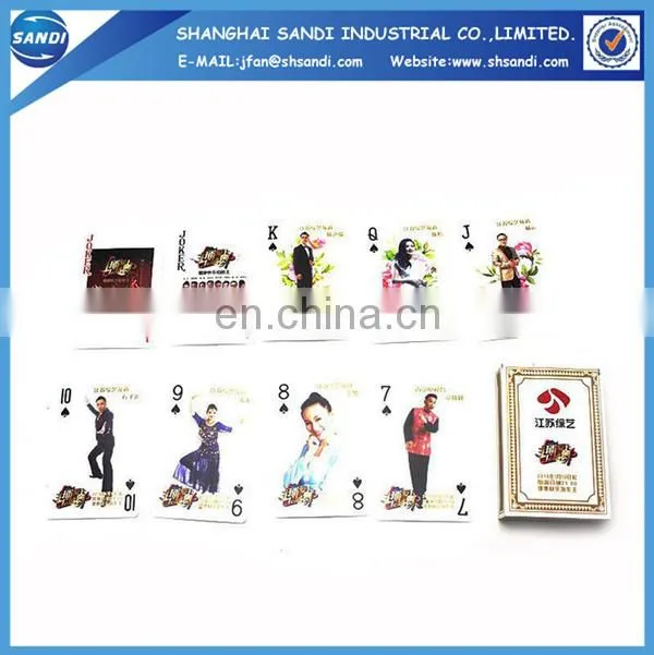Promotional paper 777 playing card with printing
