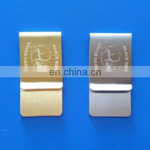 Laser logo metal money clip with available mould