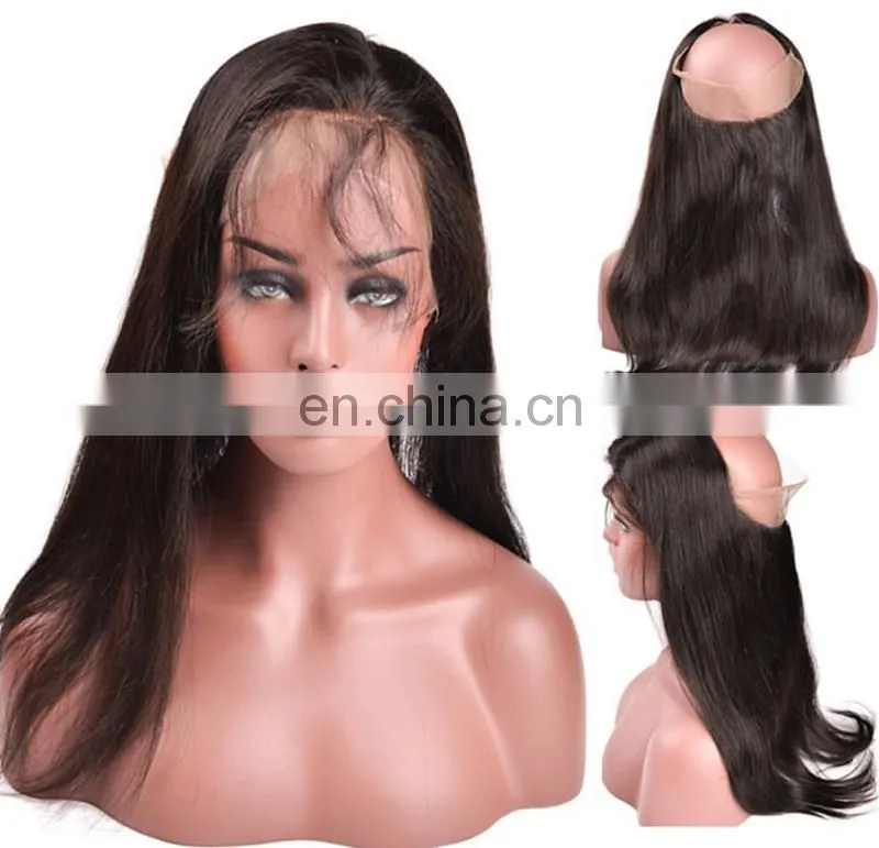 wholesale price 100% remy human hair 360 lace frontal