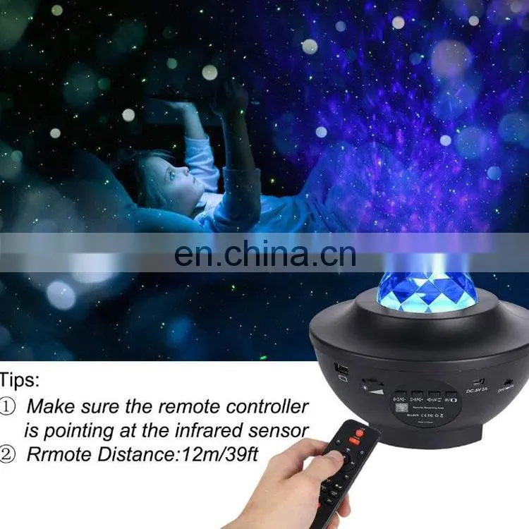 2020 Amazon Remote control muti-functions star musical master Kids Led Night Light laser cosmos Stars Projector for kids baby