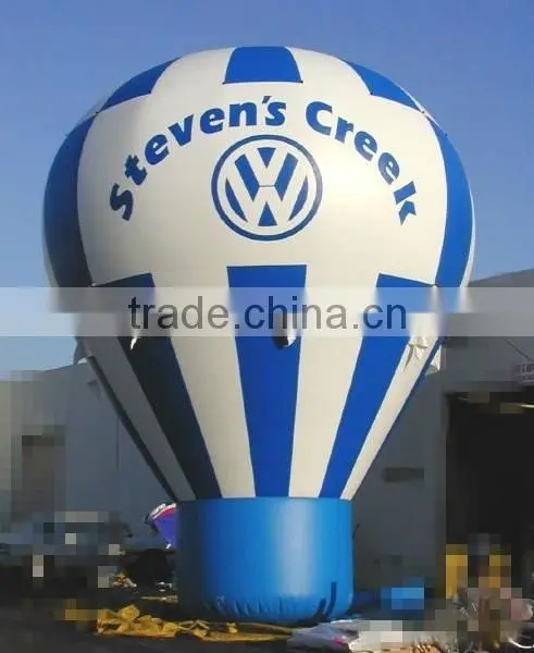 Custom giant blue advertising inflatable hot air balloon