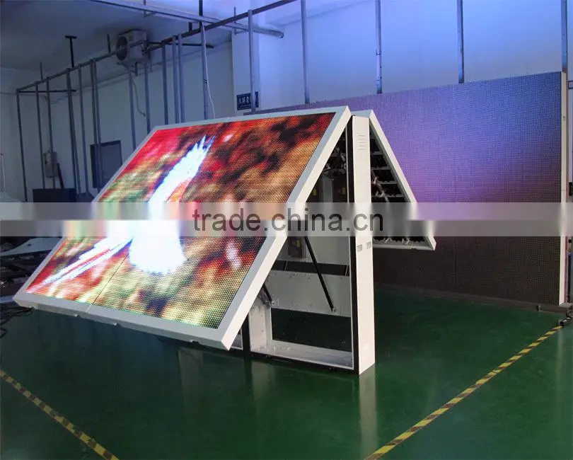 2015 HD P10 full color outdoor double sided led sign/rgb full color led display boards