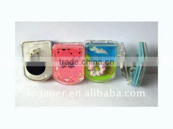 Country Souvenir Fridge Magnet, Liquid Sand Timer Sticker