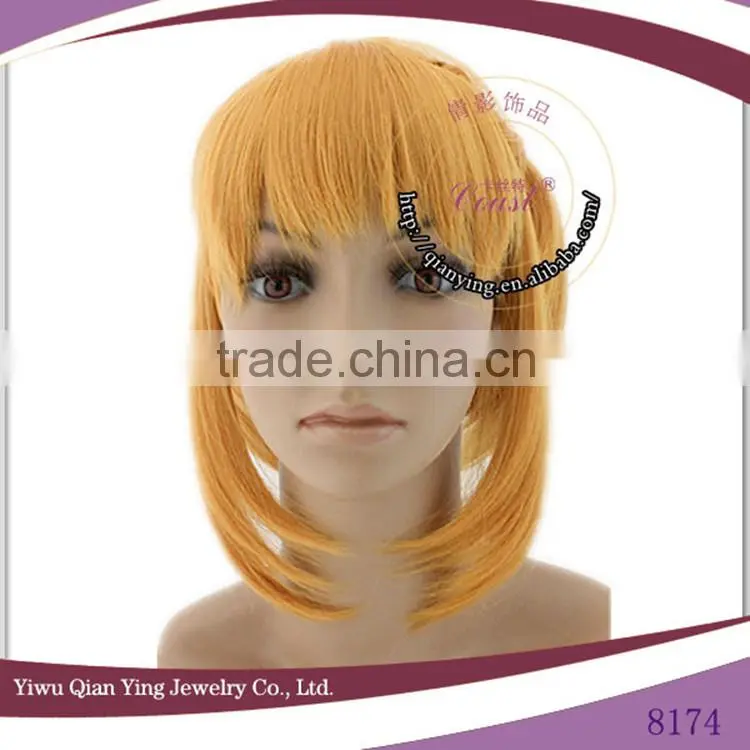 short blond synthetic cosplay boys /male wigs