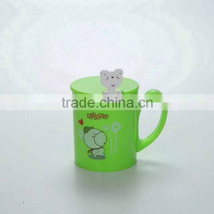 Reusable Cartoon Plastic Cups --Green