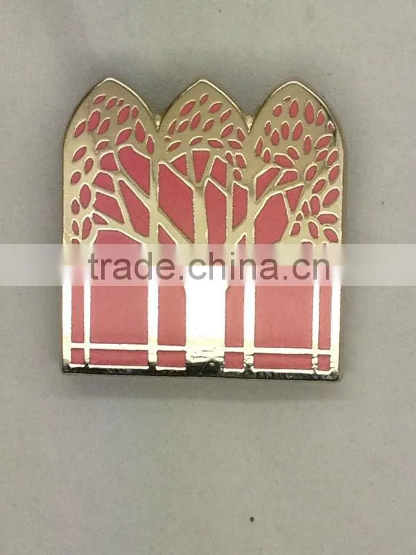 Custome metal gift epola badge / imitation lapel pins check pattern tartan design