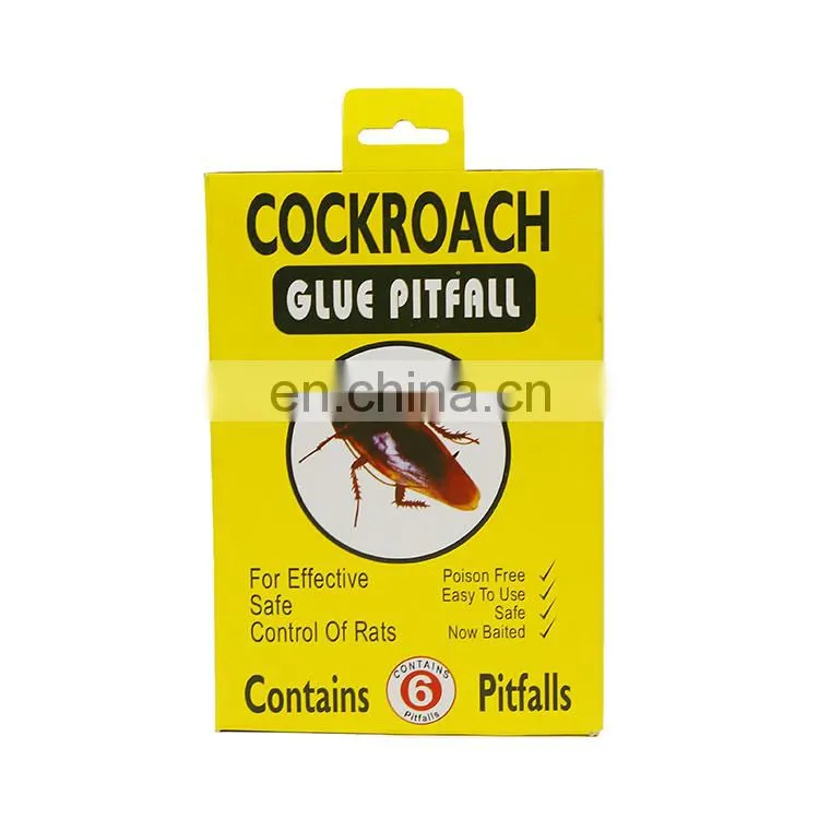 6 traps packing cockroach glue pitfall/cockroach traps roach pest type super glue trap of cockroach