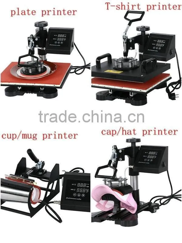 Factory 5 in 1 combo heat press transfer machine multifunctional heat printing machine