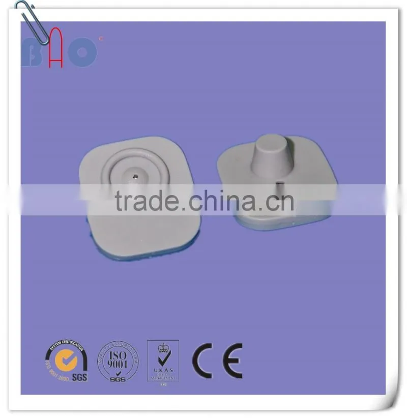 EAS high quality plastic flat head Mini Square Security RF Tag