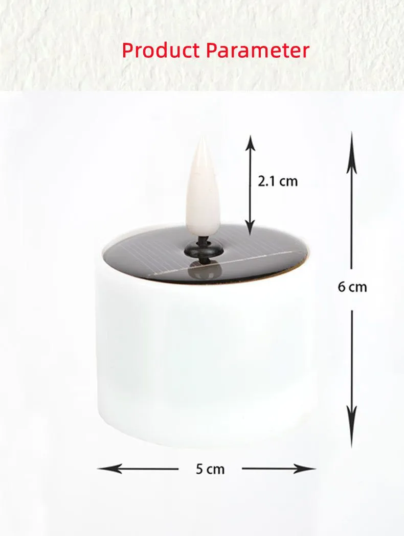 Solar Garden Light Outdoor Waterproof Home Nightlight Garden Decoration Tabletop Balcony Decoration Candle Flame Light