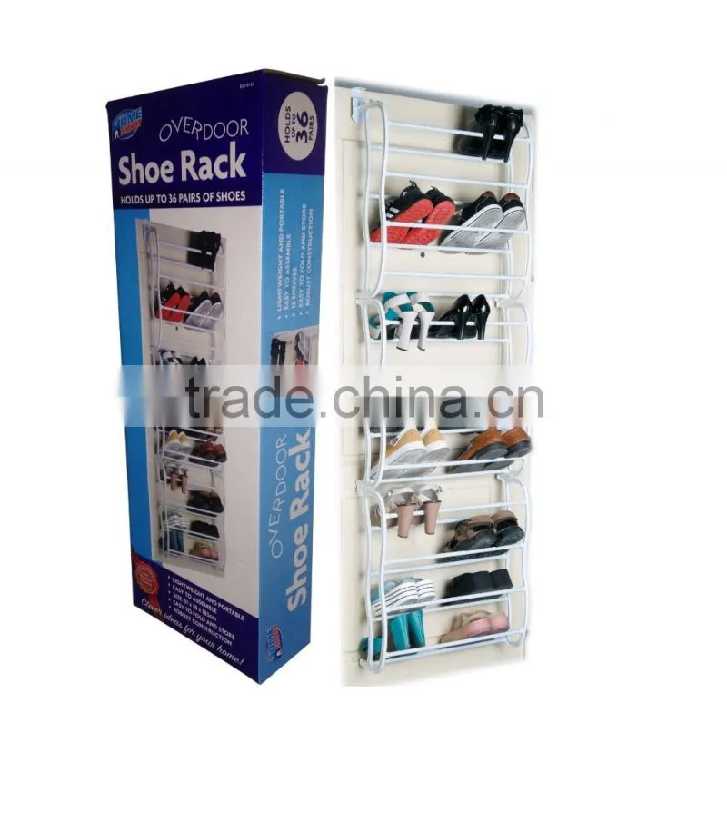 Hot Selling 36 Pairs Over the Door Plastic Shoe Rack