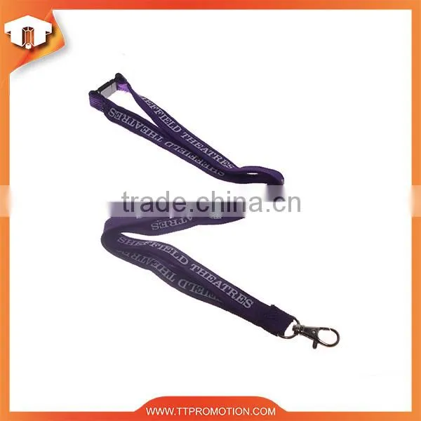 Corolful cute polyester safety breakaway lanyard with metal hook for sale