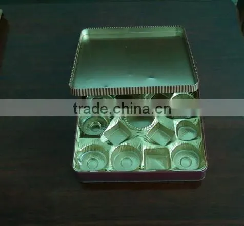 square tin cake box