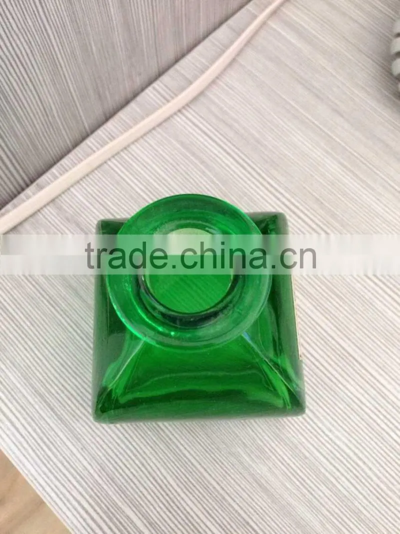 green color glass arome bottle with lid 50ml 250ml