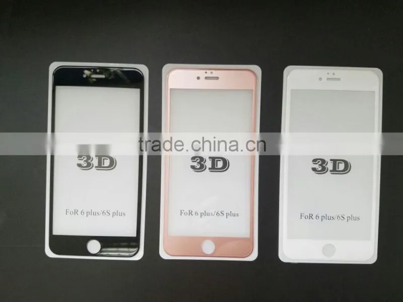 Perfet size!!100% full cover tempered glass screen protector with samll frame for iphone 6 /6 plus