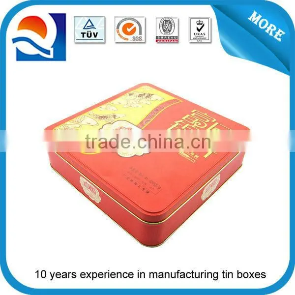 Bespoke large metal square tin box