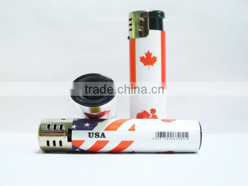 Customized photo sticker windproof jet lighter,electronic cigarette gas lighter