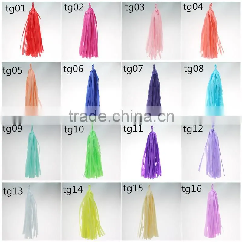 New years eve decoration handmade TISSUE PAPER TASSEL GARLAND