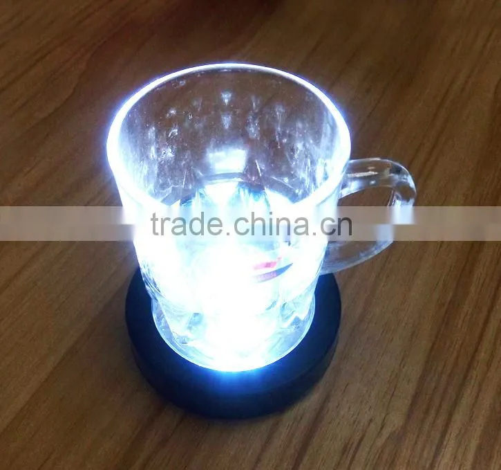Customized Lots Colors Changeable LED Light Coaster Colorful Flash LED Coaster