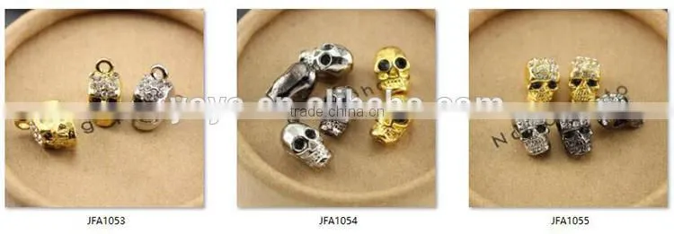JFA1047 Silver gold rose gold plated metal laughing buddha head beads