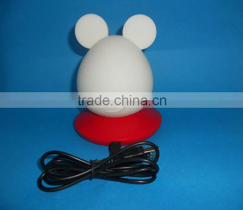 Micro USB LED night light with thermometer
