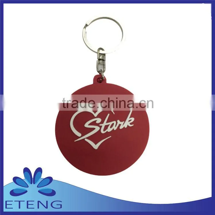promotional custom made single side soft pvc rubber keychain with customized logo & 3D effect