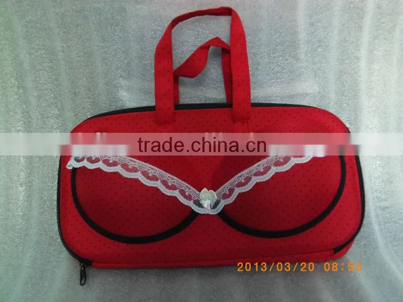 Polka dot portable fashion EVA bra case