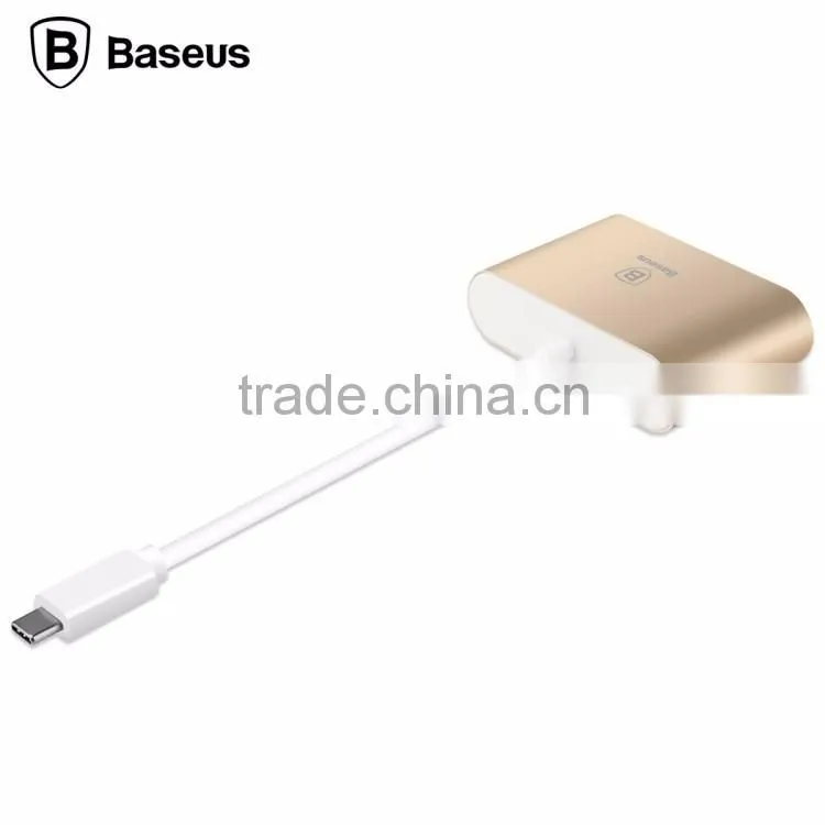 Fashion Baseus 2A 155mm Type-C Aluminum Alloy USB Data Cable To VGA HUB Adapter For TV Game Box Compute TB-0402