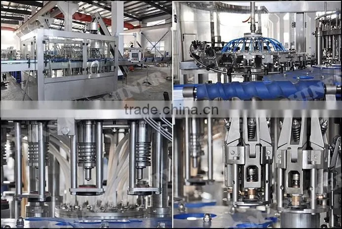 Automatic glass bottle wine/vodka filling capping machine