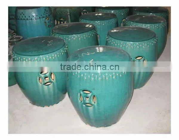 Chinese antique blue and white ceramic garden stool