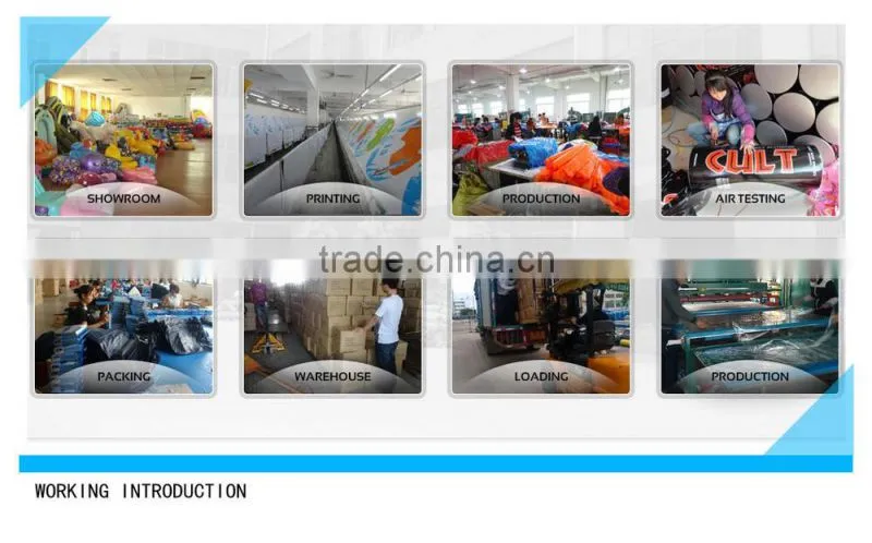 PVC blue color inflatable finger hand with white logo for promotion