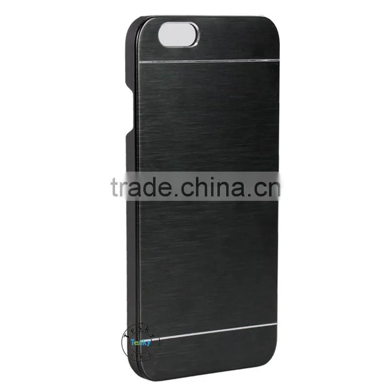 hot selling for iphone 6 hybrid pc case +metal cover