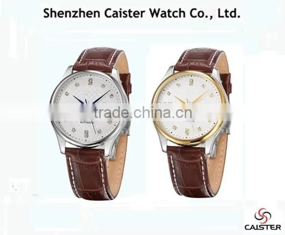 2014 new fashion mens watches senior automatic watch stainless steel smart valentine gift watch