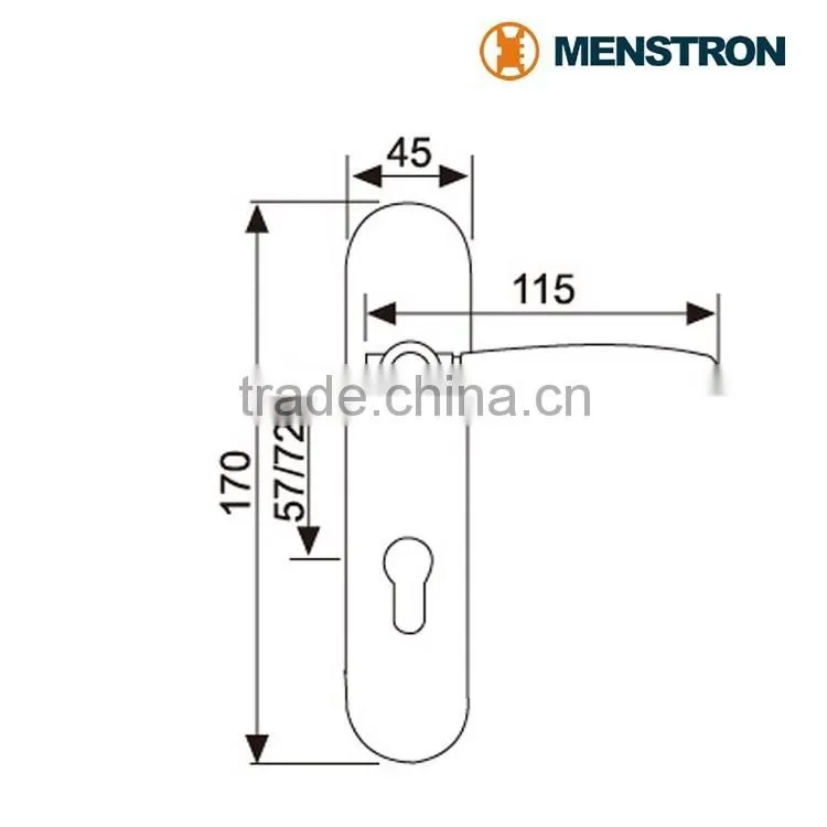 stainless steel door lock strike Size 170 x 45 mm door lock